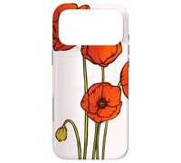 Carcasa para iPhone 17 Pro MAX Flor Floral Amapola Amapolas Flor Silvestre