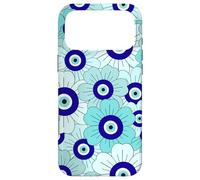 Carcasa para iPhone 17 Pro MAX Floral Daisies Evil Eye Turkish Arabesque Eyeball Teal