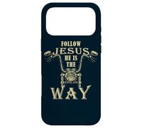 Carcasa para iPhone 17 Pro MAX Follow Jesus He is The Way Christian Motorcycle Gospel Biker