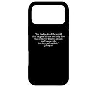 Carcasa para iPhone 17 Pro MAX For God so Loved The World Juan 3:16 Versículo de la Biblia