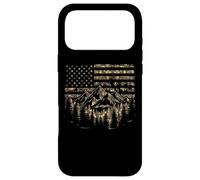 Carcasa para iPhone 17 Pro MAX Forest Tree Wildlife Nature Outdoor Camo American USA Flag