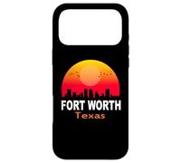 Carcasa para iPhone 17 Pro MAX Fort Worth Texas State USA Vintage Retro Sunset City Skyline