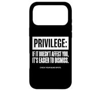 Carcasa para iPhone 17 Pro MAX Frase Privilege Check Your Blind Spots