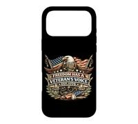 Carcasa para iPhone 17 Pro MAX Freedom Has A Veterans Voice EST 1776 Eagle Patriot Bandera de Estados Unidos