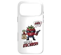 Carcasa para iPhone 17 Pro MAX Fresa Strobbery Comida Juego de Palabras Amante de la Fruta Foodie