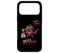 Carcasa para iPhone 17 Pro MAX Fresa Strobbery Comida Juego de Palabras Amante de la Fruta Foodie