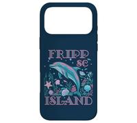 Carcasa para iPhone 17 Pro MAX Fripp Island SC Delfines Amante Colorido Souvenir DE Playa