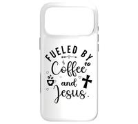 Carcasa para iPhone 17 Pro MAX Fueled by Coffee and Jesus Mama Runs on Coffee and Jesus Mom