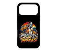 Carcasa para iPhone 17 Pro MAX Fueled by Coffee & Sparks Funny Welder Humor de Soldadura