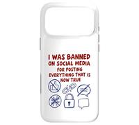 Carcasa para iPhone 17 Pro MAX FUI Prohibido en Las Redes sociales (Declaración de teoría de la conspiración)
