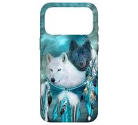 Carcasa para iPhone 17 Pro MAX Funda para teléfono Arctic Tribal Wolf Dream Catcher