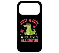 Carcasa para iPhone 17 Pro MAX Funny Animal Crocodile, Just a Boy Who Loves Alligator