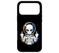 Carcasa para iPhone 17 Pro MAX Funny Astronaut Alien Flipping Middle Finger