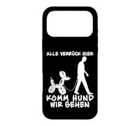 Carcasa para iPhone 17 Pro MAX Funny Balloon Dog «Alle Verrück Hier Komm Hund Wir Gehen