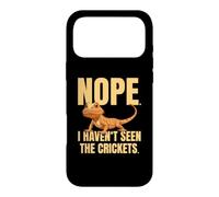 Carcasa para iPhone 17 Pro MAX Funny Bearded Dragon Meme Nope I Haven't Seen The Crickets