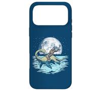 Carcasa para iPhone 17 Pro MAX Funny Bigfoot Montando Nessie Loch Ness Monster & Luna Llena