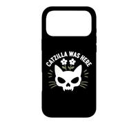 Carcasa para iPhone 17 Pro MAX Funny Cat Monster Horror Lover Humor Catzilla Was Here