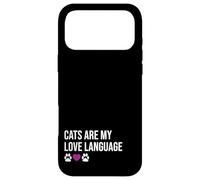 Carcasa para iPhone 17 Pro MAX Funny Cats Are My Love Diseño de Lenguaje