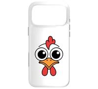 Carcasa para iPhone 17 Pro MAX Funny Chicken Face Big Eyes Cartoon Rooster Kawaii
