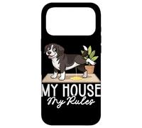 Carcasa para iPhone 17 Pro MAX Funny Dog My House My Rules Dueño de Mascotas Chistes Amante de los Perros