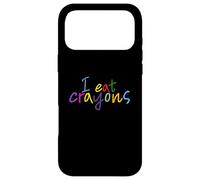 Carcasa para iPhone 17 Pro MAX Funny Drawing Adult Coloring Art Teacher - I Eat Crayons