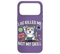 Carcasa para iPhone 17 Pro MAX Funny Gaming Cat Blaming Lag Lindo Felino Controller Design