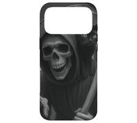 Carcasa para iPhone 17 Pro MAX Funny Grim Reaper Cat Dark Humor Halloween Graphic Men