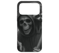Carcasa para iPhone 17 Pro MAX Funny Grim Reaper Raccoon Dark Humor Halloween Graphic Men