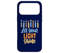 Carcasa para iPhone 17 Pro MAX Funny Hanukkah Let Your Light Shine Menorah Adultos Niños