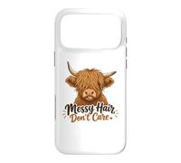 Carcasa para iPhone 17 Pro MAX Funny Highland Cow desordenado Pelo no Importa Lindo Amante de la Vaca