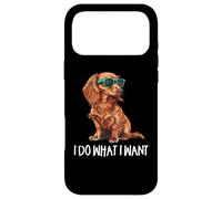 Carcasa para iPhone 17 Pro MAX Funny I Do What I Want Long Haired Dachshund Lover