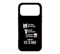Carcasa para iPhone 17 Pro MAX Funny Ice Is Bad Drinks Joke Vodka Gin Whiskey Humor