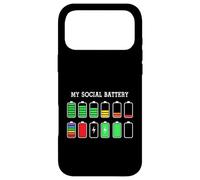 Carcasa para iPhone 17 Pro MAX Funny Introvert Humor Energy Level Graphic Anti Social Fun