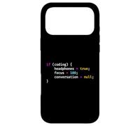 Carcasa para iPhone 17 Pro MAX Funny Joke Programming If Coding Headphones Focus T-Shirt