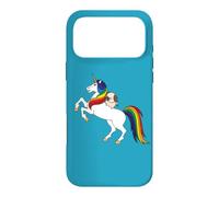Carcasa para iPhone 17 Pro MAX Funny Kawaii Womens Girls Unicorn Rainbow Happy Pug Lover