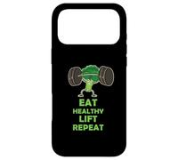 Carcasa para iPhone 17 Pro MAX Funny Keto Powerlifting Broccoli - Eat Healthy Lift Repeat