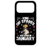 Carcasa para iPhone 17 Pro MAX Funny King of Spades Birthday GNOME Legend Born In January