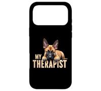 Carcasa para iPhone 17 Pro MAX Funny Malinois Puppy My Therapist Pastor Belga Dog