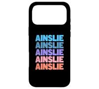 Carcasa para iPhone 17 Pro MAX Funny Modern Repeated Text Design First Name Ainslie