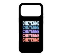 Carcasa para iPhone 17 Pro MAX Funny Modern Repeated Text Design First Name Cheyenne