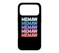 Carcasa para iPhone 17 Pro MAX Funny Modern Repeated Text Design Memaw Grandmother