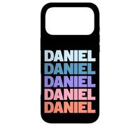 Carcasa para iPhone 17 Pro MAX Funny Modern Repetitive Text Design First Name Daniel