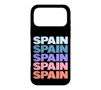 Carcasa para iPhone 17 Pro MAX Funny Modern Repetitive Text Design Spain Spaniard Europe