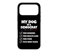 Carcasa para iPhone 17 Pro MAX Funny My Dog is A Democrat Free Housing Humor Men Women