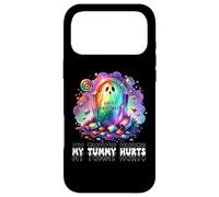 Carcasa para iPhone 17 Pro MAX Funny My Tummy Hurts Rainbow Ghost Happy Halloween Candy