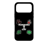 Carcasa para iPhone 17 Pro MAX Funny Office Humor Manager Is A Cat Feline Boss