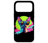 Carcasa para iPhone 17 Pro MAX Funny Retro Vintage 80s Sunglasses Hairless Sphinx Cat Lover