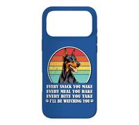 Carcasa para iPhone 17 Pro MAX Funny Retro Vintage Every Snack Doberman Pinscher Dog Lover