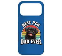 Carcasa para iPhone 17 Pro MAX Funny Retro Vintage Mens Best Dad Black Pug Lover