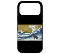 Carcasa para iPhone 17 Pro MAX Funny Retro Vintage Surfing A Wave Newfoundland Dog Lover